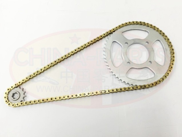  Zontes Panther  ZT125-8A Chain & Sprockets Set - GOLD 