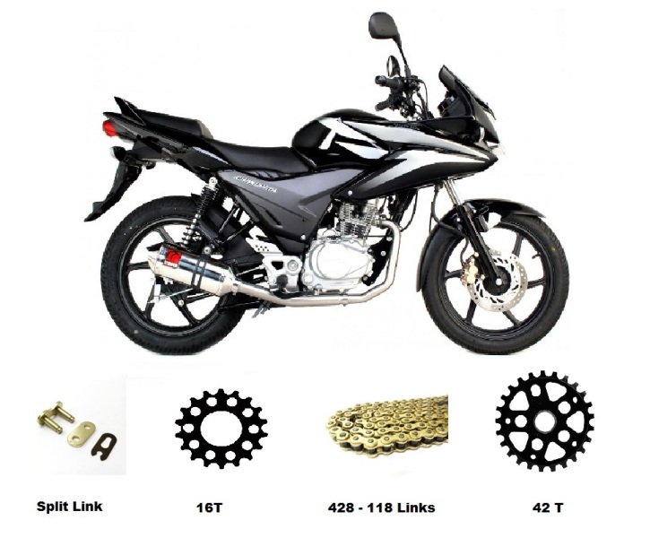 Honda CBF125 Sprocket Kit - Gold  '09 - 14