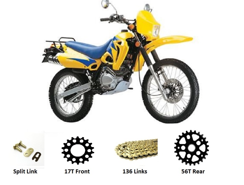 GY200 Chain And Sprockets Set [ Off Road Version ]