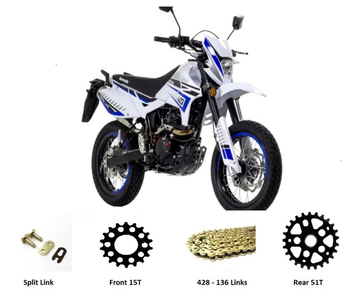 Lexmoto Adrenaline 125 Chain & Sprockets Set