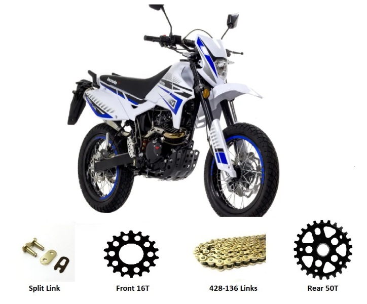 Lexmoto Adrenaline 125 Chain & Sprockets Set Upgrade