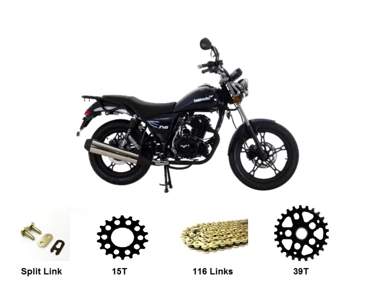 Lexmoto ZSB 125  Sprockets Kit GOLD