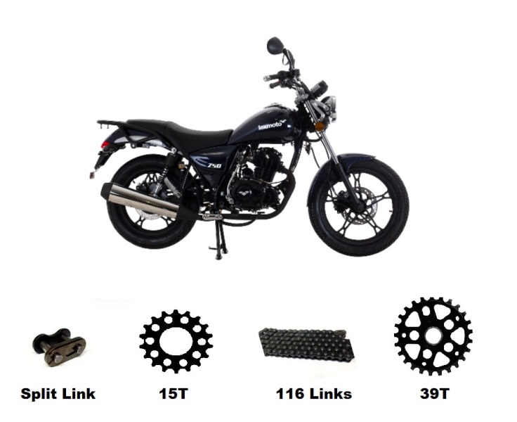 Lexmoto ZSB 125  Sprockets Kit Black