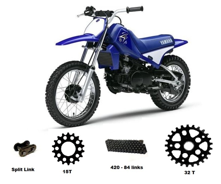 PW80 Chain and Sprocket Kit  Kids Yamaha PW80 91-11