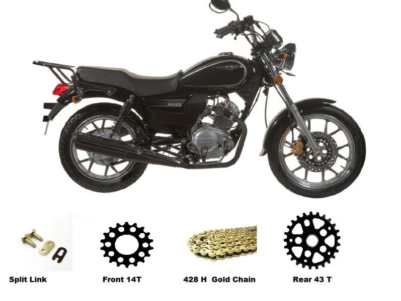 SINNIS SC125 Custom Sprockets Set GOLD