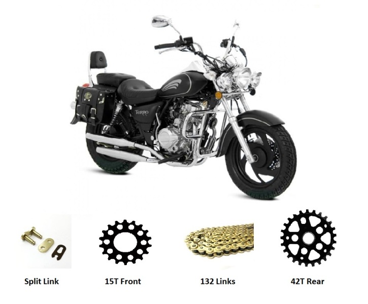 Direct Bikes DB125L-4B Sprockets Set GOLD