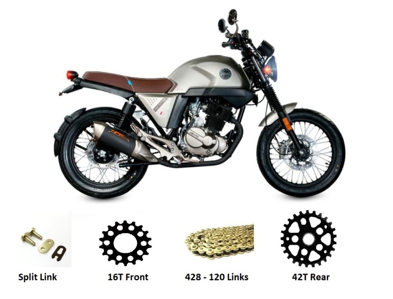 Vento Rocketman 250 Sprocket Kit - GOLD 