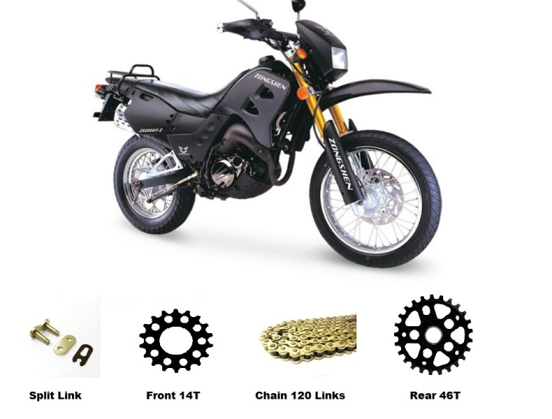  Zongshen ZS 200 GY-2 Sprocket Kit 