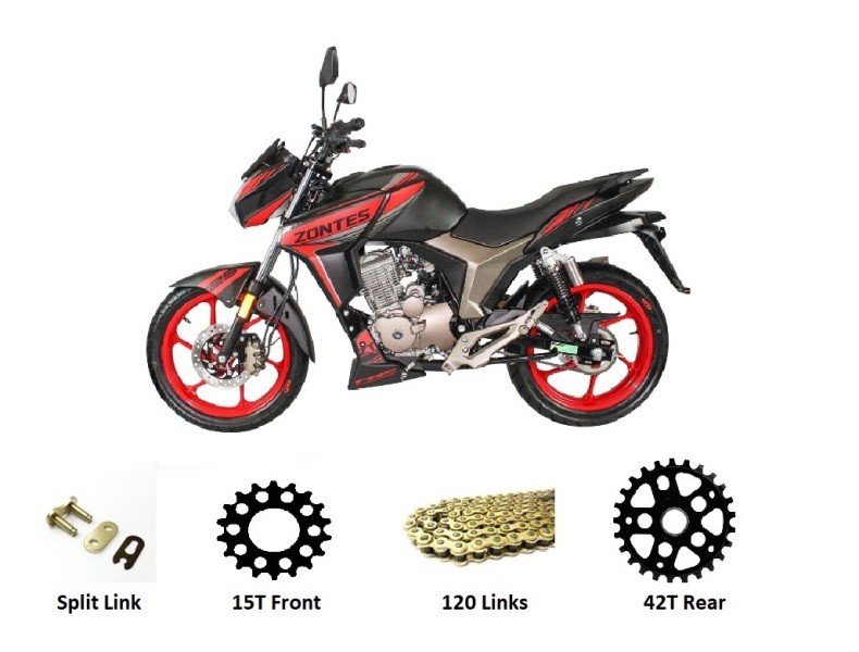  Zontes Scorpion 125 Sprocket Kit - GOLD 